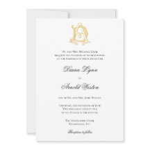 Invitations AD Monogram or DA Monogram