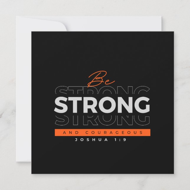 Invitations - Bible Verse Joshua 1:9 - Stationary (Front)