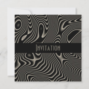 Invitations Black & White Style Abstract Print