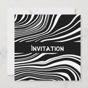 Invitations Black & White Style Abstract Print