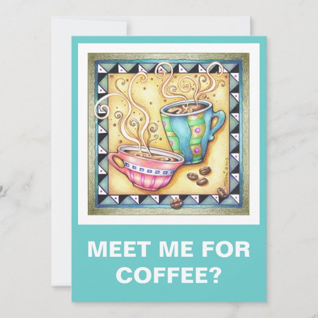 INVITATIONS - COOL BEANS! COFFEE ART (Front)