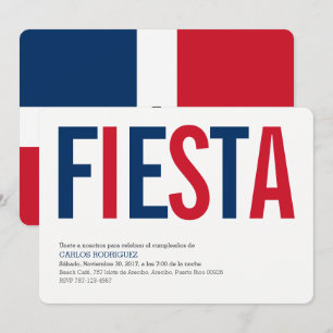 Invitations: Dominican Repubublic: Dominican Flag Invitation