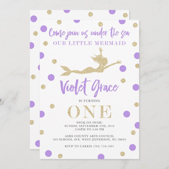 Invitations for Carrie (Front/Back)