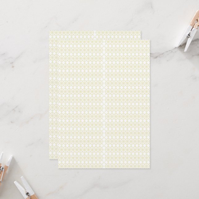 Invitations | Geometric Yellow | Custom 5x7 Cards (Front/Back In Situ)