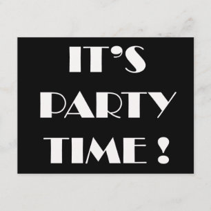 Invitations "it's party time" - customize wording