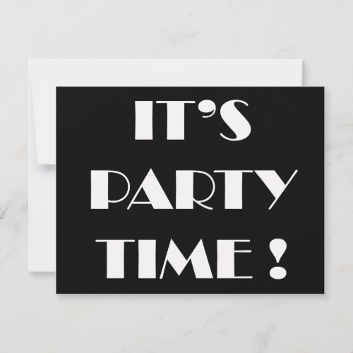 Invitations "it's party time" - customize wording
