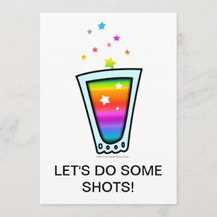 INVITATIONS - RAINBOW SHOT GLASS