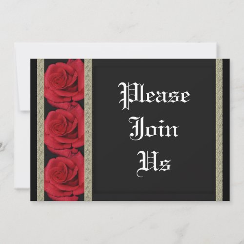 Invitations template _ customizable red roses