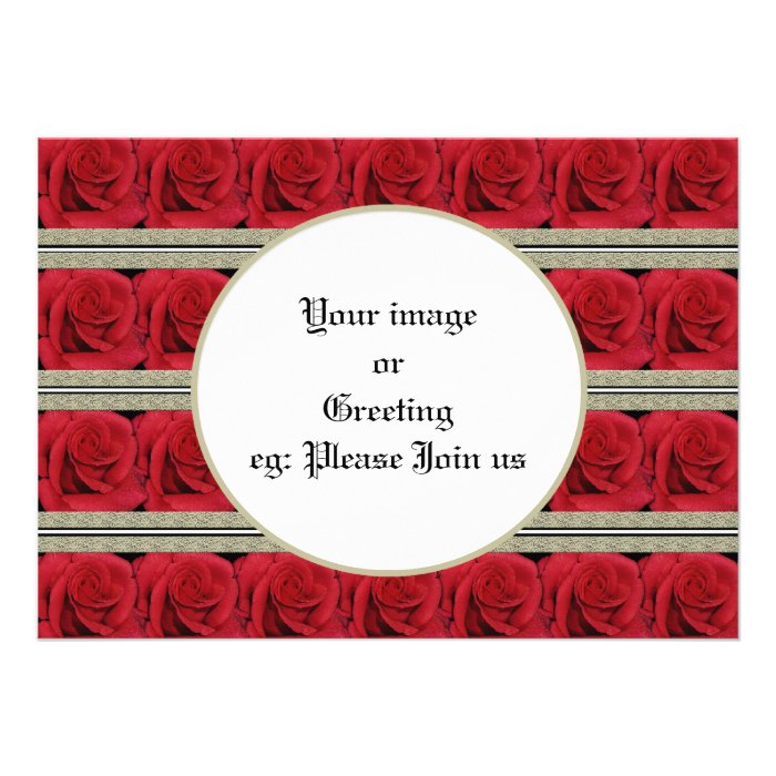 Invitations template   customizable red roses