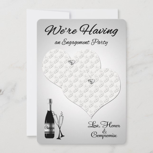 Invitations to Lesbian Engagement Party (Front)