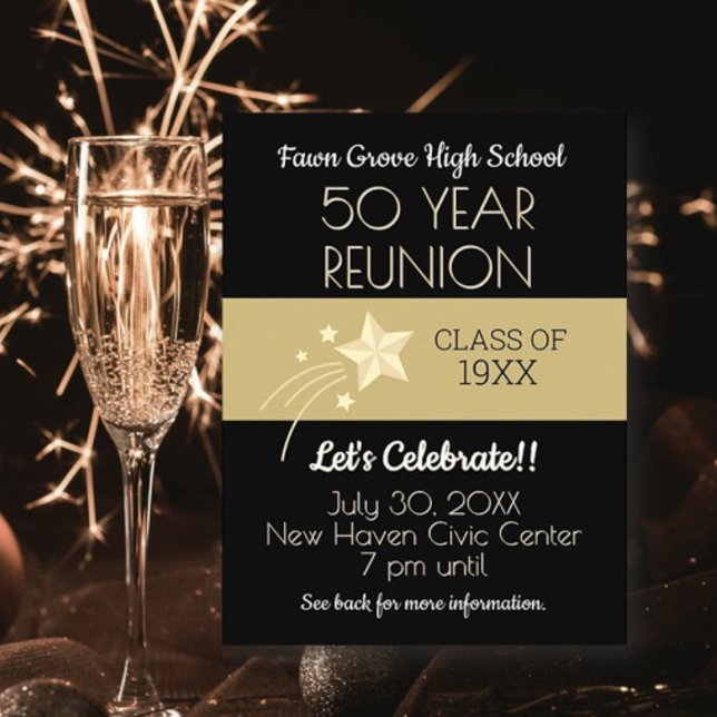 Invite 'Em! 50th Class Reunion Postcard (Creator Uploaded)