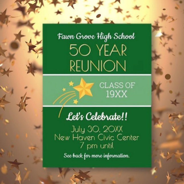 Invite 'Em! 50th Class Reunion Postcard (Creator Uploaded)