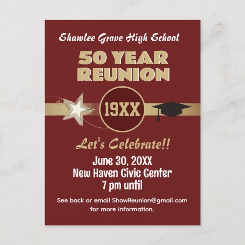 Invite Em Any year Class Reunion Postcard