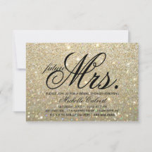 Invite -Gold Glitter Fab future Mrs. Bridal Shower