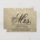 Invite -Gold Glitter Fab future Mrs. Bridal Shower (Front/Back)