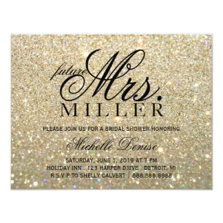 Invite - Gold Glitter future Mrs Bridal Shower2