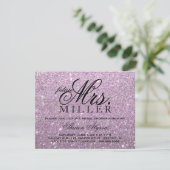 Invite - Purple Glit Future Mrs. Bridal Shower (Standing Front)