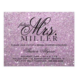 Invite - Purple Glit Future Mrs. Bridal Shower