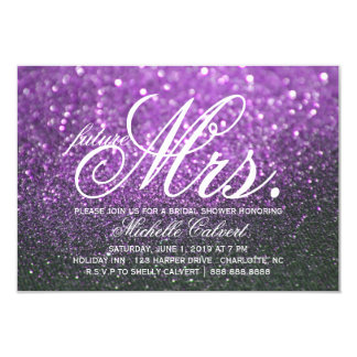 Invite - Purple Lit Nite Bridal Shower future Mrs.