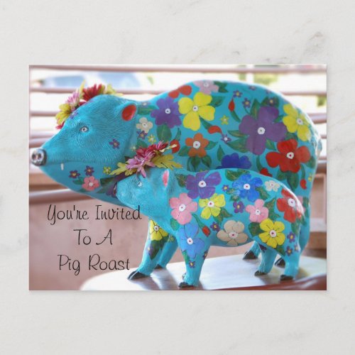 Invite To A Pig Roast Postcard