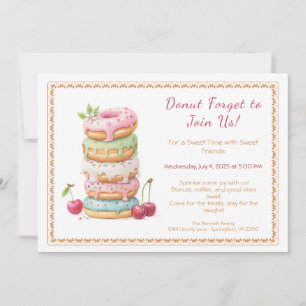Invite to a Sweet Donut Party Colorful Celebration