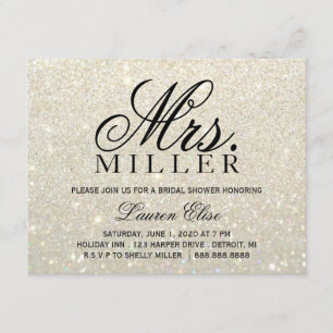 Invite - White Gold Glit Fab Mrs. Bridal Shower 2