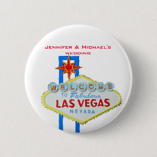 Invited Guest Name Tag Las Vegas Parties Pinback Button