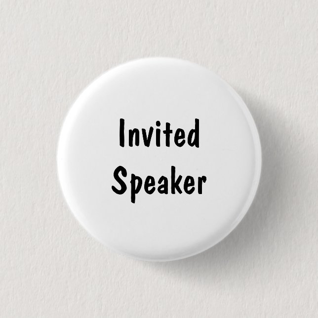 Invited Speaker Pinback Button (Front)