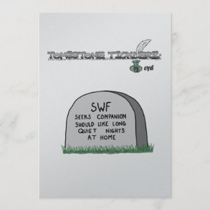 invites with tombstone style