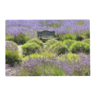 Inviting Bench in Lavender Fields in Sequim
