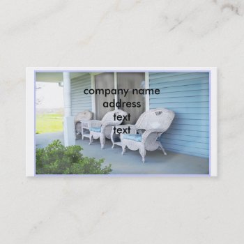 Inviting Front  Porch Business Card by randysgrandma at Zazzle