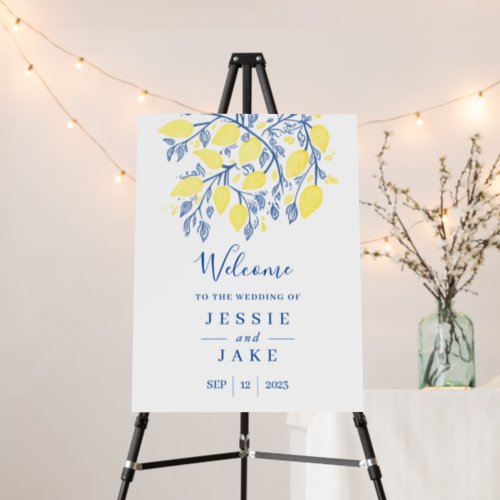 Inviting Lemon Vines Wedding welcome sign