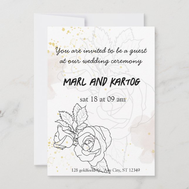 Inviting Love: Beautiful Wedding Invitation (Front)