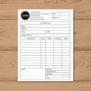 Invoice Business Sales Form Receipt, Add Logo Flyer