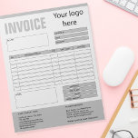 Invoice Form Business Quotation Add Logo Notepad<br><div class="desc">Form Business Quotation,  Invoice or Sales Receipt Order Form,  you can add your logo</div>