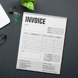 Invoice Form Business Quotation Add Logo Notepad at Zazzle