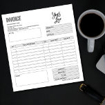 Invoice Form Business Quotation Add Logo Notepad at Zazzle