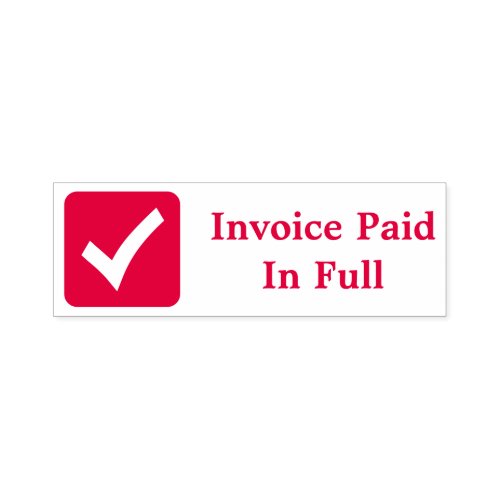 Invoice Paid In Full  Check Mark Icon Self_inking Stamp