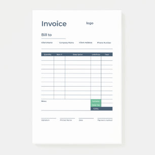 invoice post-it notes