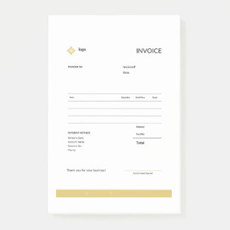 invoice  post-it notes
