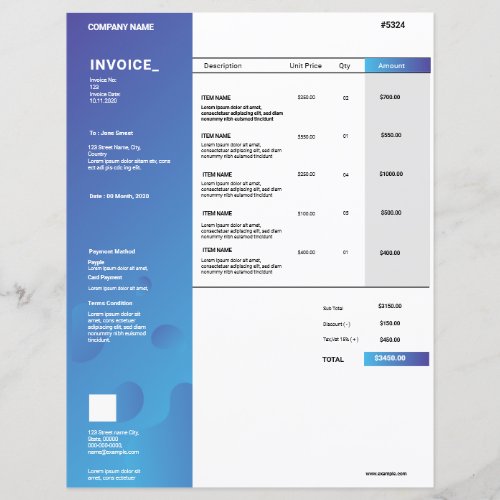 Invoice template