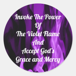 Invoke The Violet Flame Classic Round Sticker