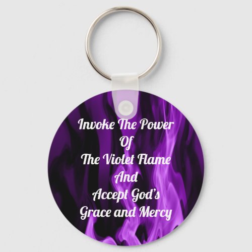 Invoke The Violet Flame Keychain