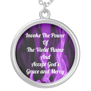 Invoke The Violet Flame Silver Plated Necklace