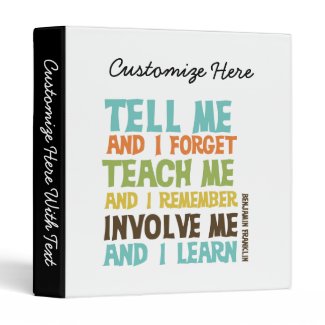 Involve Me Inspirational Quote Binders