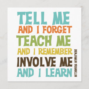Involve Me Inspirational Quote Invitation