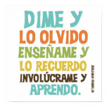 Involve Me Inspirational Quote Poster Involve Me Inspirational Quote Poster