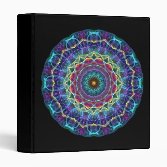 Inward Flower  kaleidoscope Binder (Front/Spine)