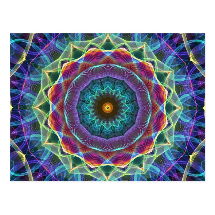 Inward Flower  kaleidoscope Postcards