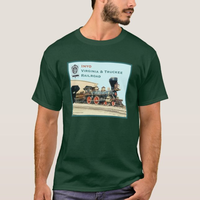 Inyo-Virginia and Truckee engine green t-shirt (Front)